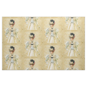 Vintages viktorianisches Damen-Mode-Gewebe Stoff