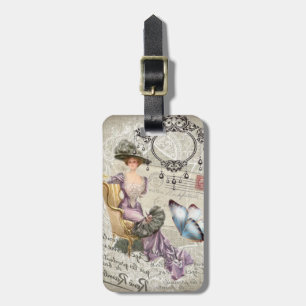 Vintages viktorianisches des schäbigen gepäckanhänger