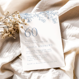 Vintages Viktorianisches Elegant 60. Geburtstag Einladung