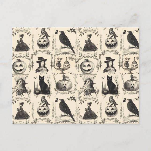 Vintages Viktorianisches Era Halloween Postkarte (Vorderseite)