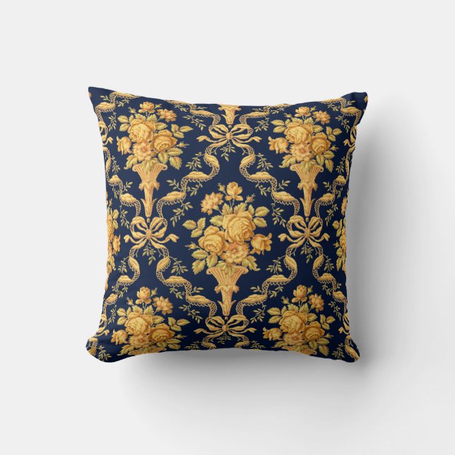 Vintages Viktorianisches Erbbläsermuster Kissen (Vorderseite)