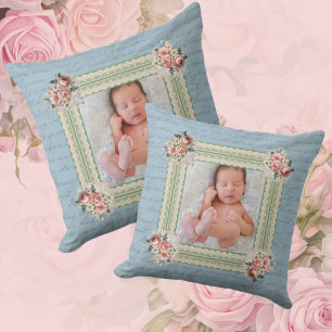 Vintages Viktorianisches Foto aus ausgeblendetem D Kissen