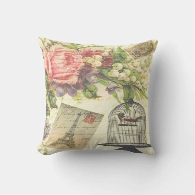 Vintages viktorianisches französisches kissen (Vorderseite)