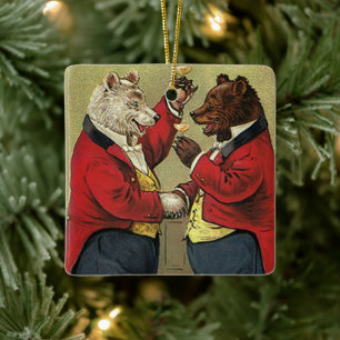 Vintages Viktorianisches Glück, Homosexuell, tanze Keramikornament