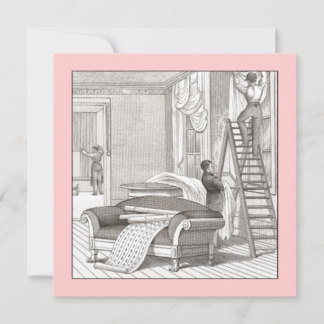 Vintages Viktorianisches Haus Einladung (Vorderseite)