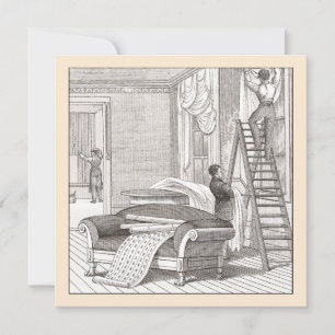 Vintages Viktorianisches Haus Einladung