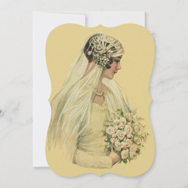 Vintages Viktorianisches Hochzeitsfest-Brautparty- Einladung (Vorderseite)