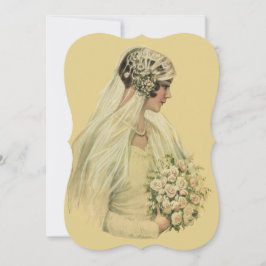 Vintages Viktorianisches Hochzeitsfest-Brautparty- Einladung