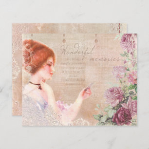 Vintages Viktorianisches Lady Decoupage Scrapbook