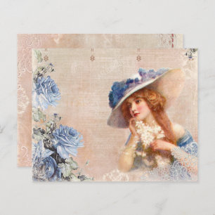 Vintages Viktorianisches Lady Decoupage Scrapbook