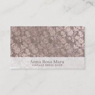*~* Vintages viktorianisches Leinenblumengrau Visitenkarte