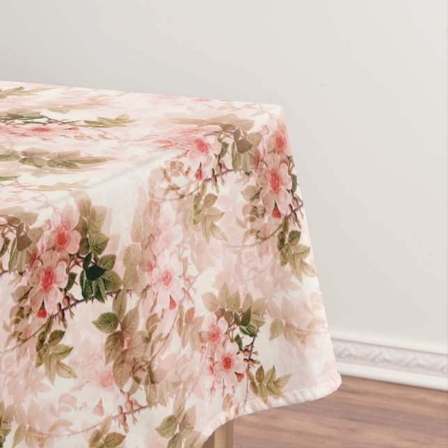 Vintages, Viktorianisches rosa Muster Tischdecke (Beispiel)