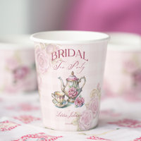Vintages Viktorianisches rosa Roses Brauttee Party