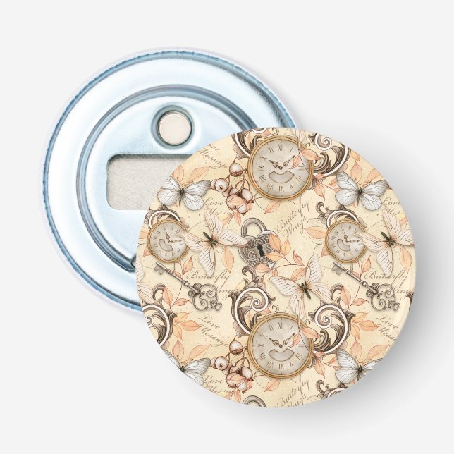 Vintages Viktorianisches Shabby Chic Ländermuster Flaschenöffner (Vorderseite)