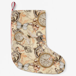 Vintages Viktorianisches Shabby Chic Ländermuster Kleiner Weihnachtsstrumpf