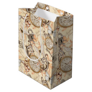Vintages Viktorianisches Shabby Chic Ländermuster Mittlere Geschenktüte