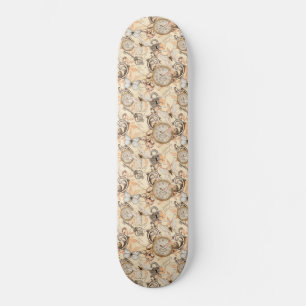 Vintages Viktorianisches Shabby Chic Ländermuster Skateboard