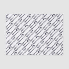 Vintages/viktorianisches Tischbesteck Seidenpapier