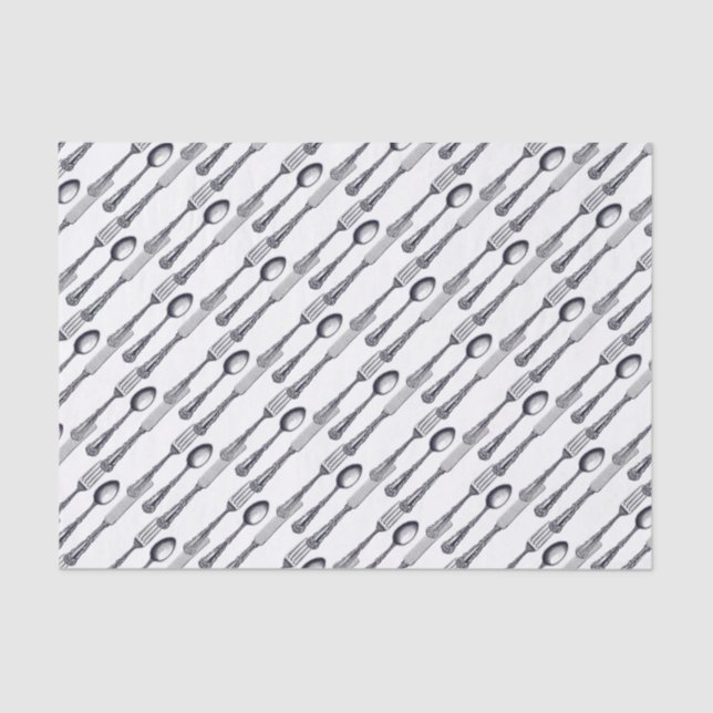 Vintages/viktorianisches Tischbesteck Seidenpapier (Vorderseite)