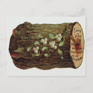 Vintages Viktorianisches Weihnachten Weihnachten Postkarte
