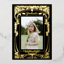 Vintages Viktorianisches Zeitalter Jugendstil Absc Folieneinladung