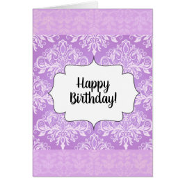 Vintages Violet Lila Happy Geburtstags Grußkarte