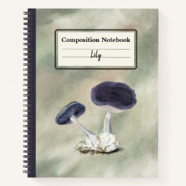 Vintages Violet Webcap Pilz Personalisiert Comp Notizbuch