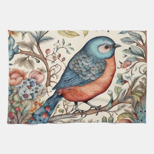 Vintages Vogeldesign - Skandinavien Geschirrtuch