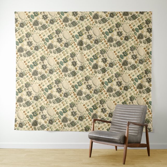 Vintages Vogeleier Nest Malereieier Wandteppich (Beispiel (Horizontal))