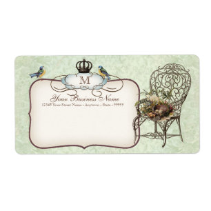 Vintages Vogelnest im Stuhl, Einladung zur Hochzei