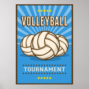 Vintages Volleyballturnier Poster