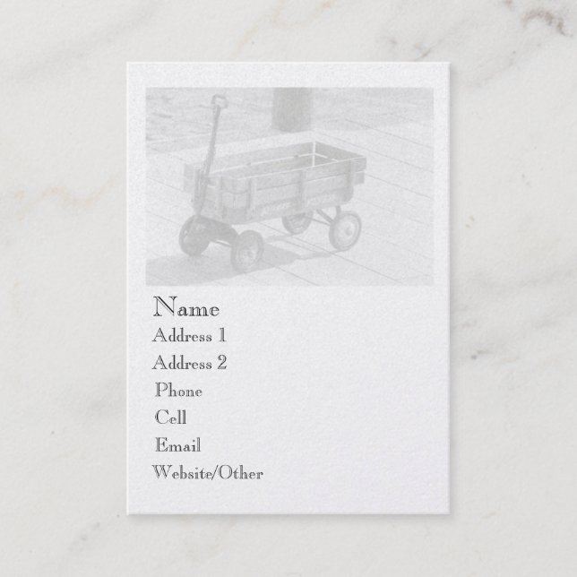 Vintages Wagenprofil Visitenkarte (Vorderseite)