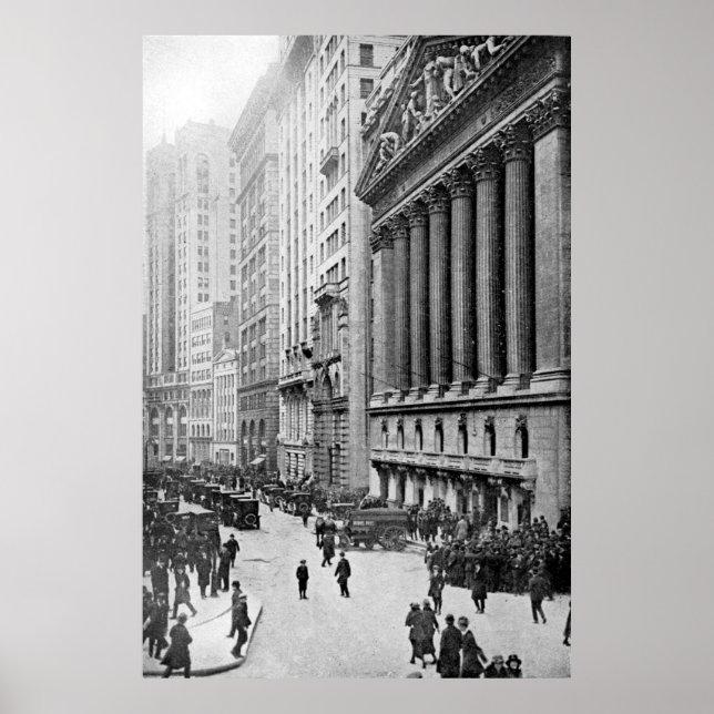 Vintages Wall Street NYC-Foto (1921) Poster (Vorne)