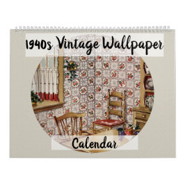 Vintages Wallpaper-Design aus den 40er Jahren aus  Kalender