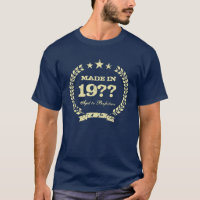 Vintages Wappengeburts-Jahrt-shirt |