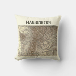 Vintages Washington Map Pillow Kissen