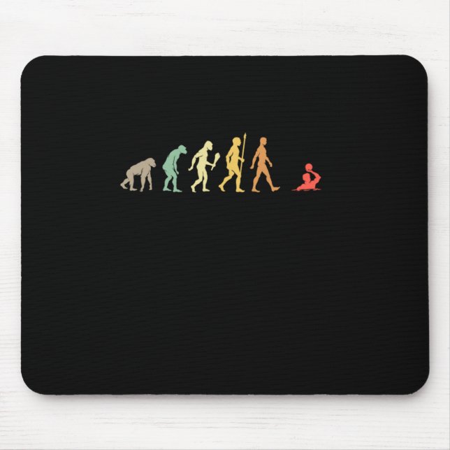 Vintages Wasser Polo Evolution Player Geschenkidee Mousepad (Vorne)