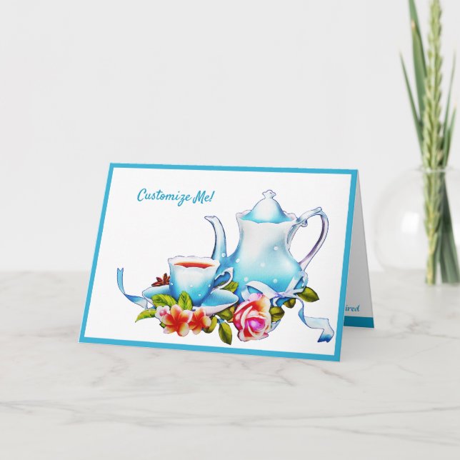 Vintages Wasserbad Teezeremonie auf dem Wasser Par Karte (Vorderseite)