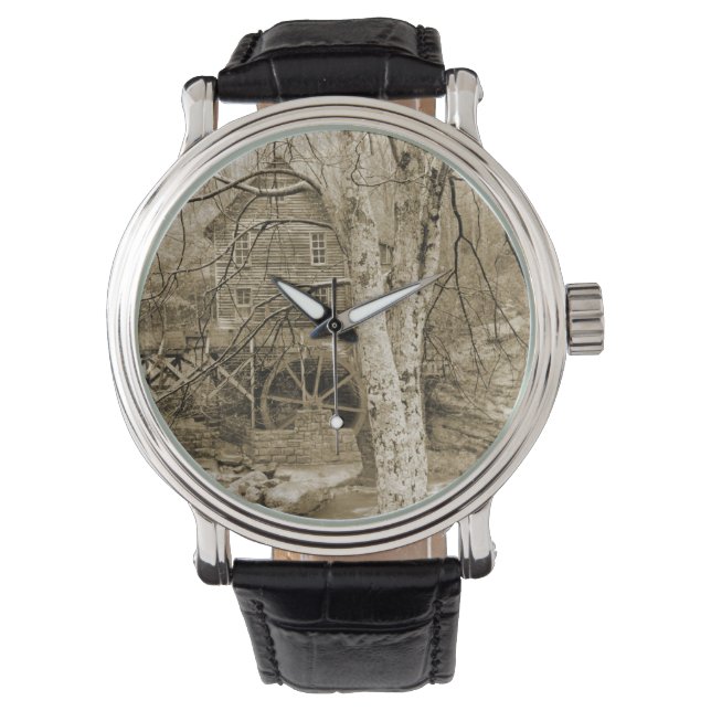Vintages Wasserrad Armbanduhr (Vorderseite)