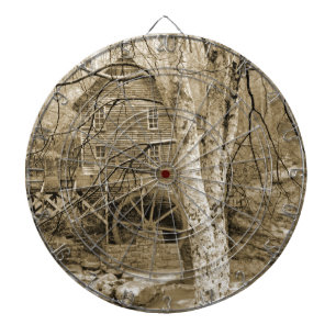 Vintages Wasserrad Dartscheibe