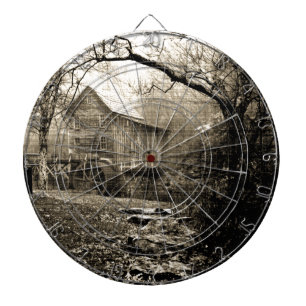 Vintages Wasserrad Dartscheibe