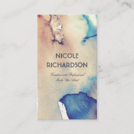 Vintages Watercolors-Marine-Elfenbein und Visitenkarte