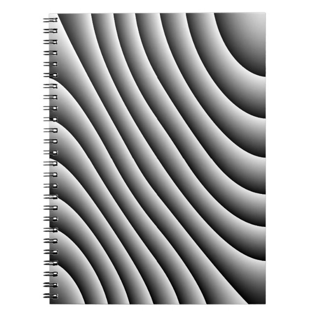 Vintages Wavy Lines Notebook Notizblock (Vorderseite)