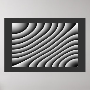 Vintages Wavy Lines Poster