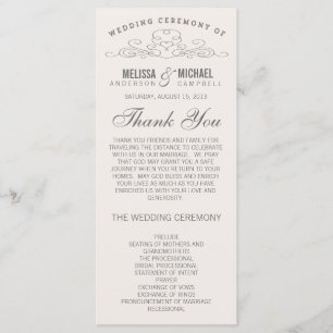 VINTAGES WEDDING PROGRAMM DER ELEGANZ-%PIPE%