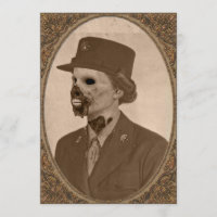 Vintages weibliches Zombie-Soldat-Halloween-Party