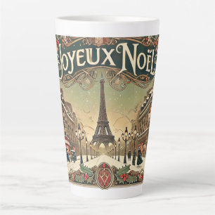 Vintages Weihnachten in Paris Milchtasse