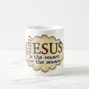 Vintages Weihnachten Jesus ist die Tasse
