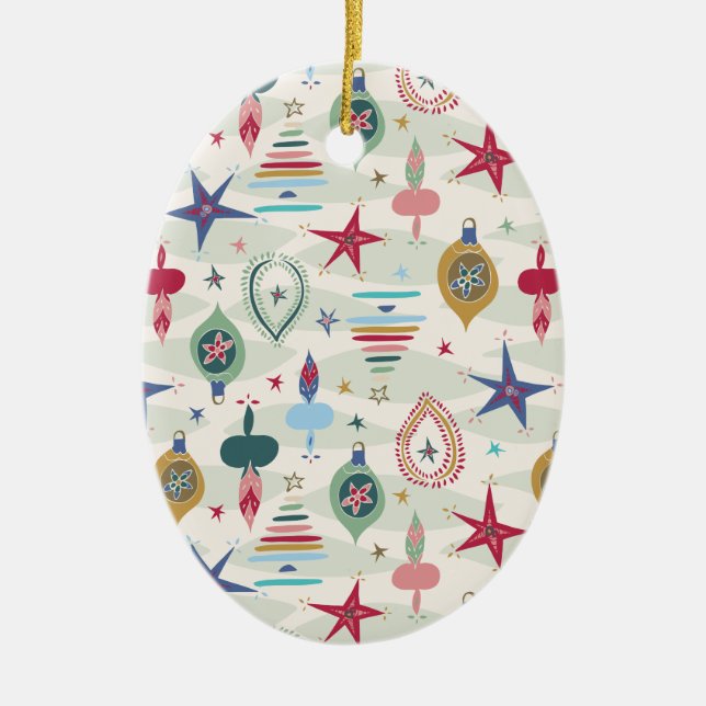 Vintages Weihnachten Keramikornament (Vorne)