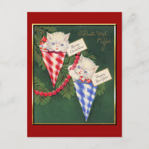 Vintages Weihnachten/neues Jahr Feiertagspostkarte